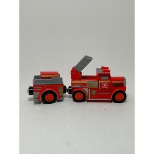 Thomas & Friends Wooden Railway Flynn the Fire Engine with Trailer Red Truck